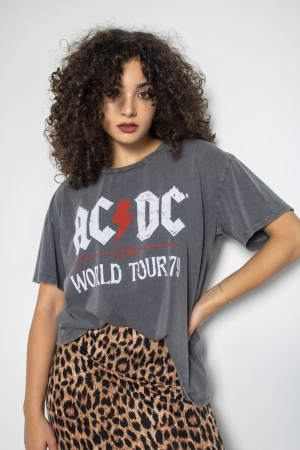 T-SHIRT AC/DC - GRIGIO