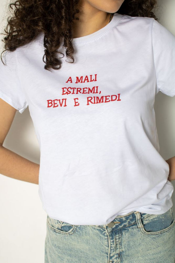 T-SHIRT MOOD A MALI - BIANCO