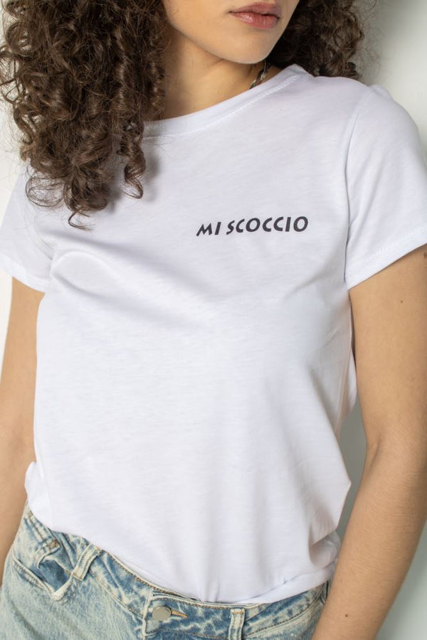 T-SHIRT MOOD MI SCOCCIO - BIANCO