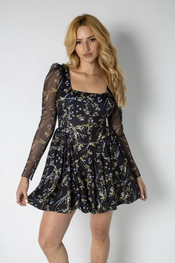DRESS 525 IRIS - NERO