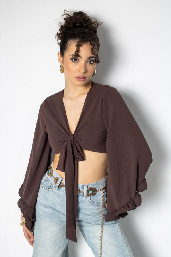 BLUSA 697 IRIS - MARRONE
