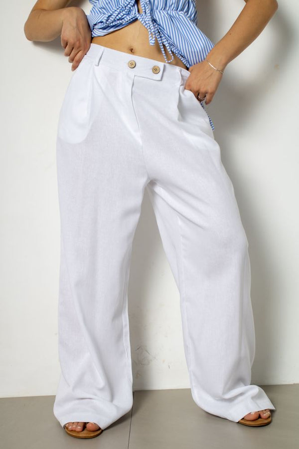 PANTALONE 949 IRIS - BIANCO