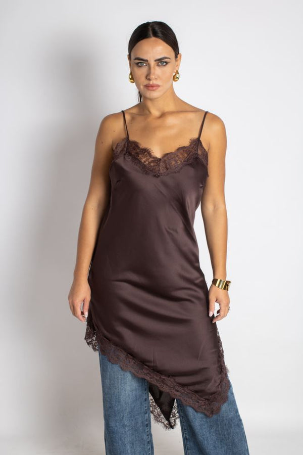 VESTITO LINGERIE  - MARRONE