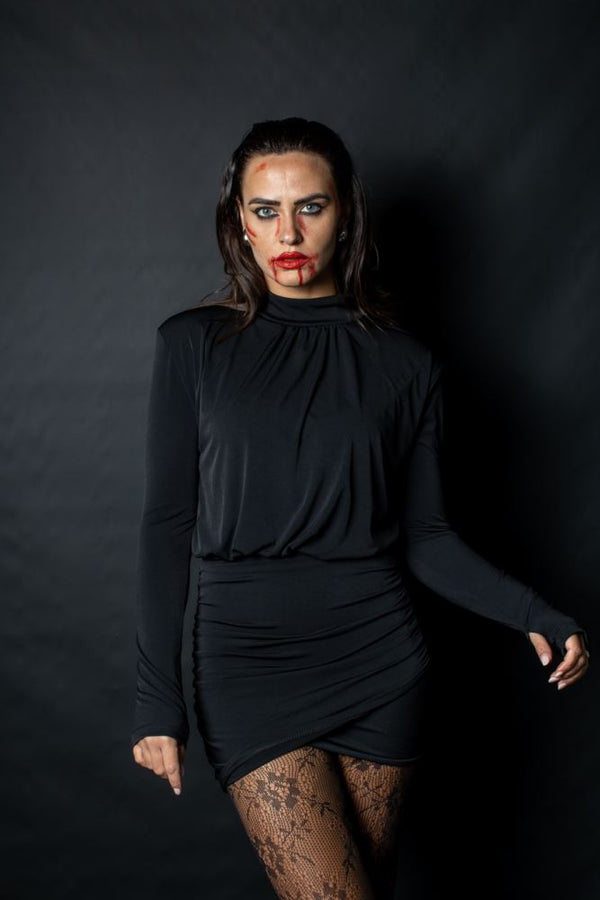 VESTITO 414 IRIS - NERO