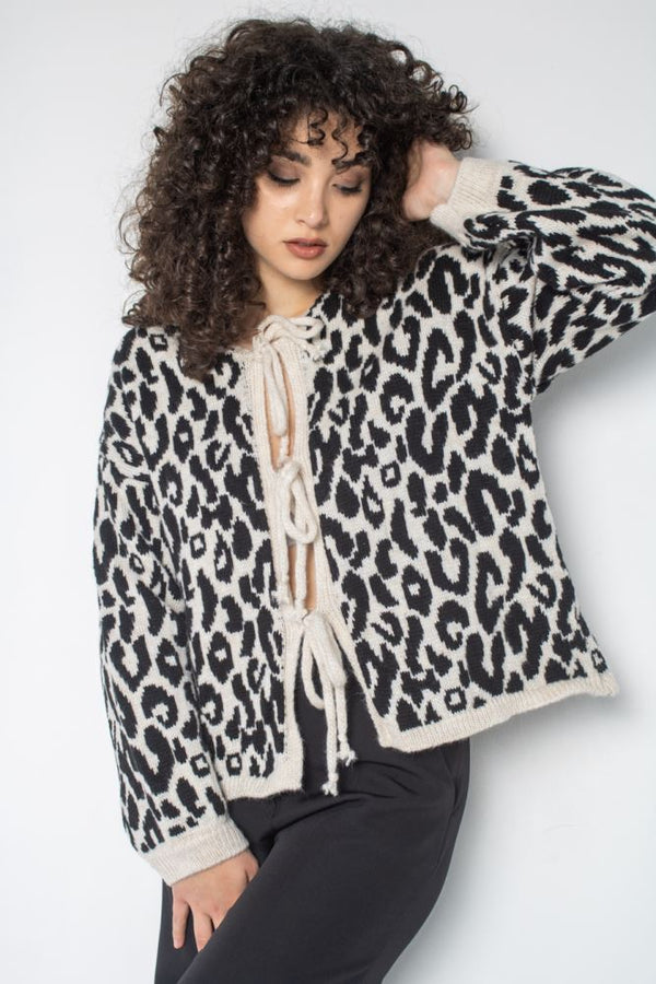 CARDIGAN 412 IRIS - LEOPARDATO