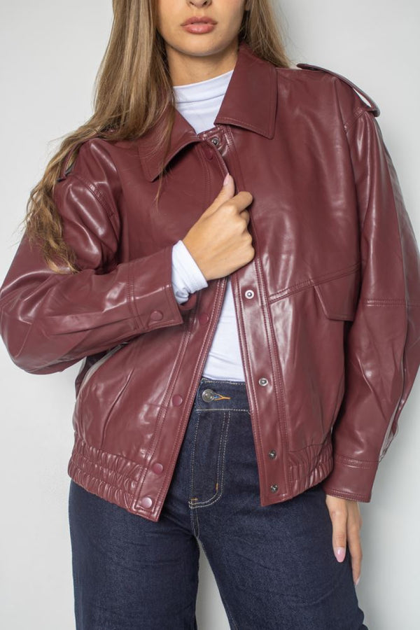 BOMBER JACKET - WINE